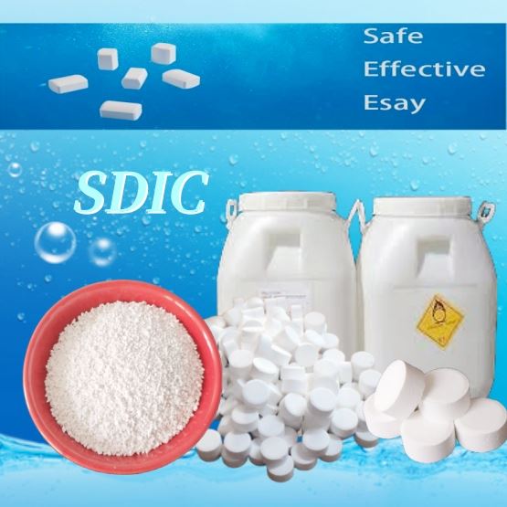 Pulbere granulară 8-30dicloroizocianurat de sodiu pentru tratarea apei de 25 kg SDIC