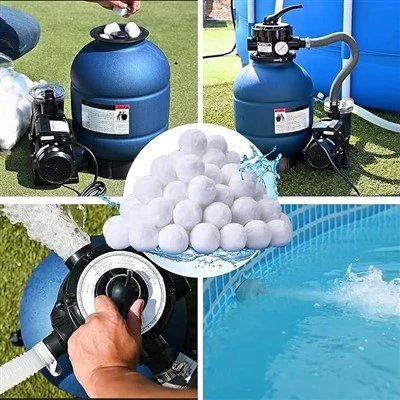 Bile de filtrare reutilizabile, ecologice, de 700 g pentru pompa cu filtru cu nisip