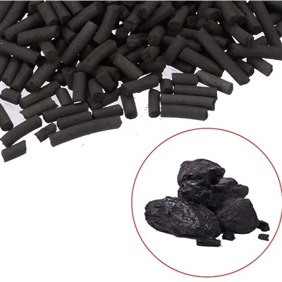 Cărbune special pe bază de cărbune, extrudat pe coloană, peleți activat, fabricat din cărbune impregnat cu KOH, Ki, Naoh, cupru, standard ASTM